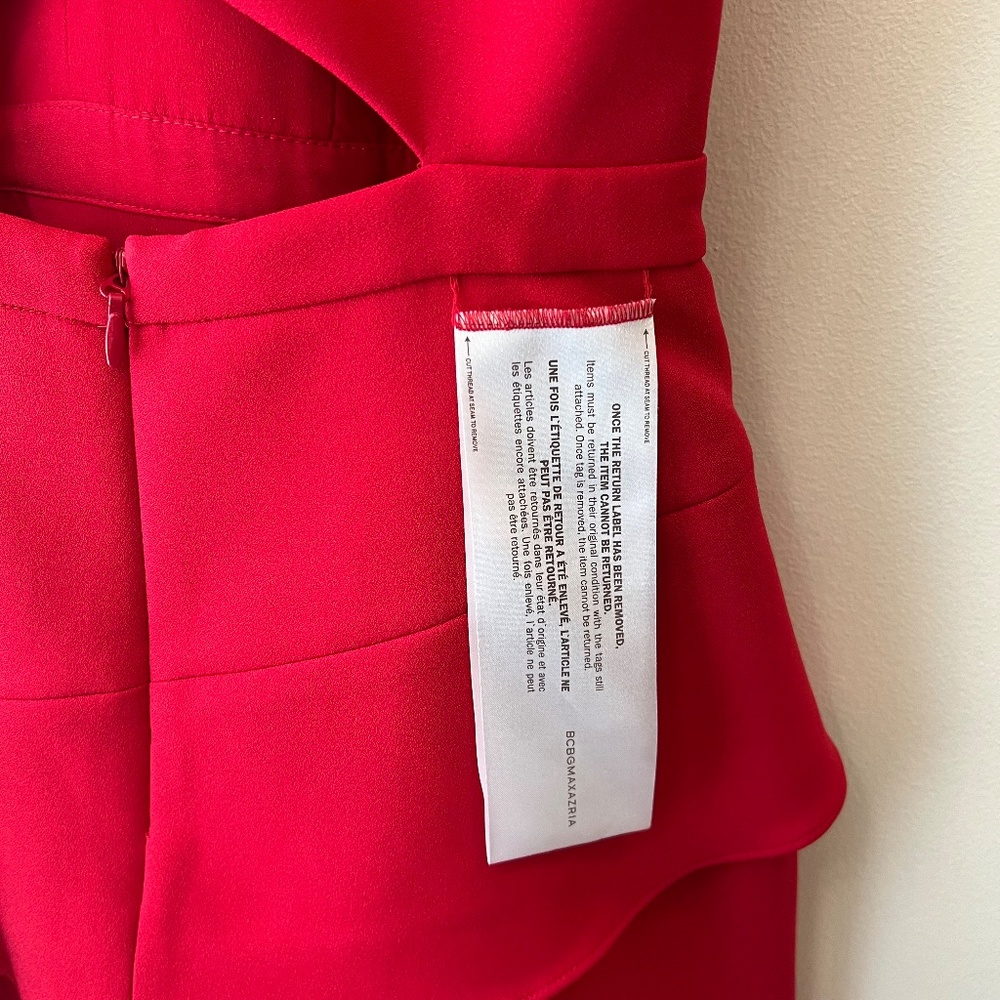 NWOT BCBG Ruffle Keyhole Mini Dress - Picture 9 of 10